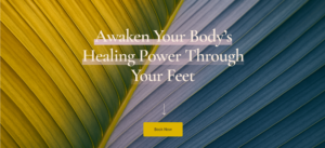 Modern website hero section showcasing nature-inspired web design trends for 2026